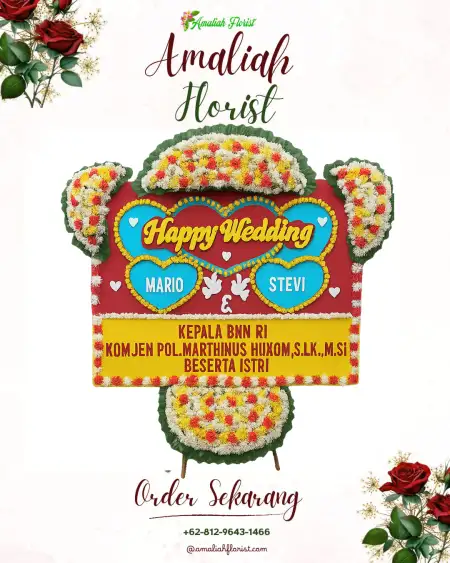 Papan Bunga Pernikahan Kotamobagu